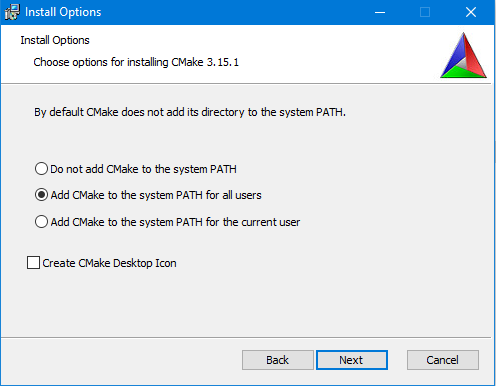 installing cmake windows