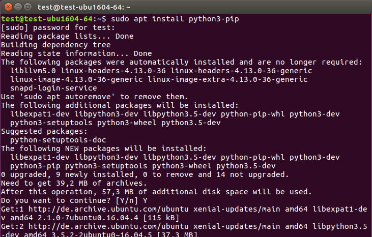 linux install python